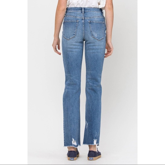 PRICE DROP Maeve High Rise Distressed Straight Denim - Picture 10 of 12